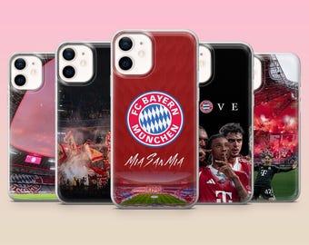 FC Bayern Handyhülle Bayern München Football Cover für iPhone 17e, 16, 15, 14, 13, 12, Samsung S25, S24, S23, S22, A16, A26, Pixel 10, 9Pro
