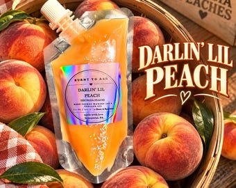 Georgia Peach Squeezie Wax Melt, Juicy Fruity Home Fragrance