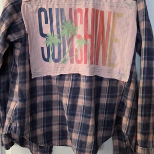 Koszula flanelowa Columbia w kratę z naszywką Sunshine w rozmiarze M