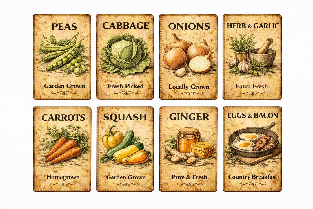 Vintage Farmers Market Vegetable Signs Printable | Farm Stand Produce ...