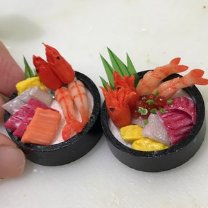 Miniature Food for Dollhouse Chirashi Don/ Sushi Platter / image 7