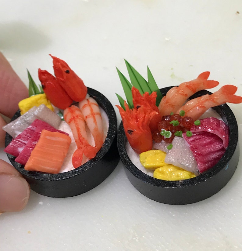 Miniature Food for Dollhouse Chirashi Don/ Sushi Platter / image 7