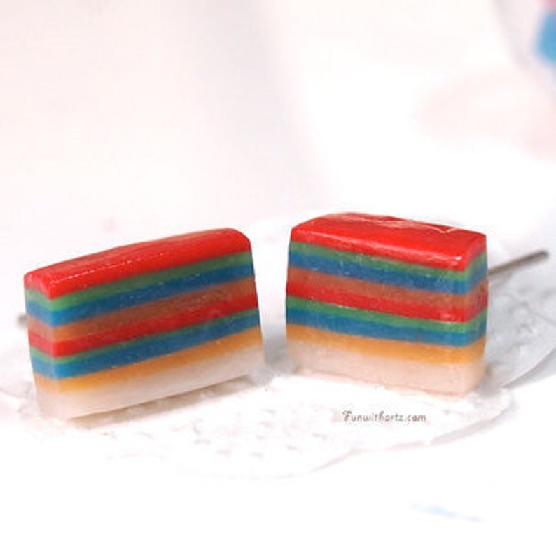 Cute Miniature Nonya Kueh earrings image 1