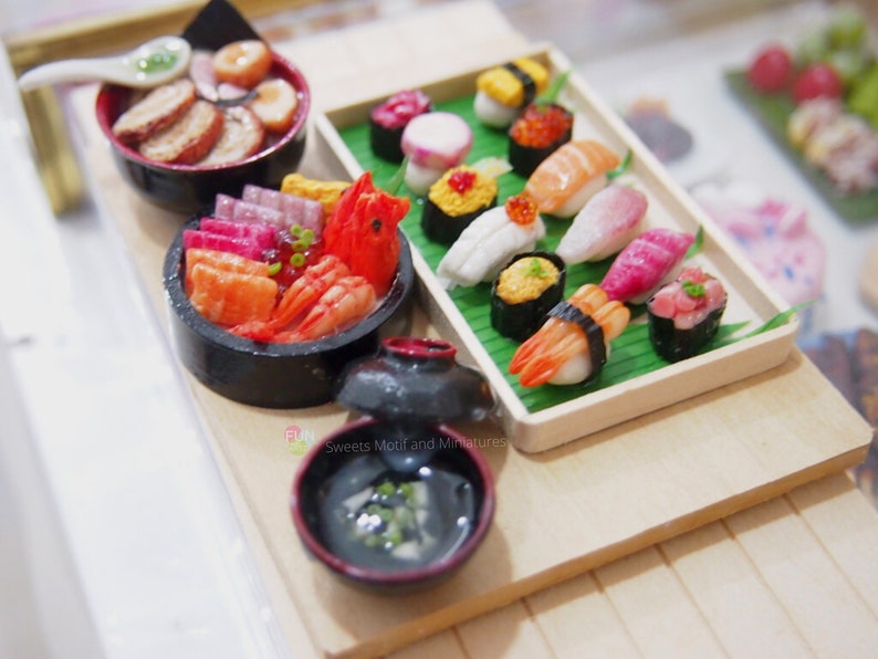 Miniature Food for Dollhouse Chirashi Don/ Sushi Platter / image 8