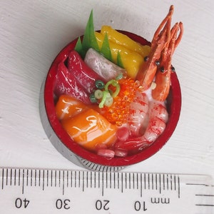 Miniature Food for Dollhouse Chirashi Don/ Sushi Platter / image 4