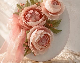 Peony Symphony – Handmade 3D Floral Wall Art