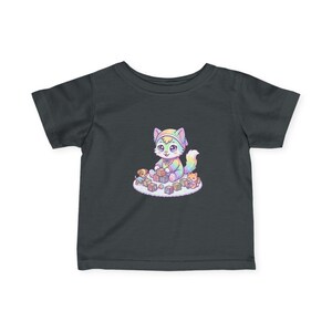 Pastel Rainbow Kitten Infant Tee | Watercolor Fox, Blocks, Toys Graphic image 7