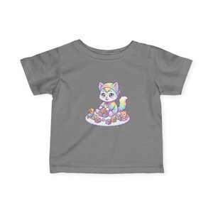 Pastel Rainbow Kitten Infant Tee | Watercolor Fox, Blocks, Toys Graphic image 6