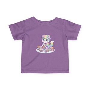 Pastel Rainbow Kitten Infant Tee | Watercolor Fox, Blocks, Toys Graphic image 8