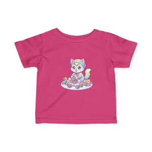 Pastel Rainbow Kitten Infant Tee | Watercolor Fox, Blocks, Toys Graphic image 10