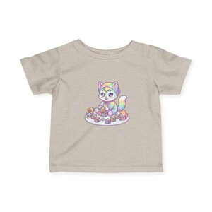 Pastel Rainbow Kitten Infant Tee | Watercolor Fox, Blocks, Toys Graphic image 2