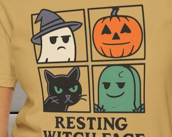 Resting Witch Face T-Shirt: Funny Halloween Graphic Tee
