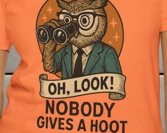 Funny Owl Graphic T-Shirt: Nature Lover Gift