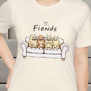 Fiend Lovers Tee, 'Fiends' Unisex Jersey Short Sleeve Tee, Coffee Lovers, Gift for Cat Owners, Funny Pet T-Shirt, Animal Lover Apparel