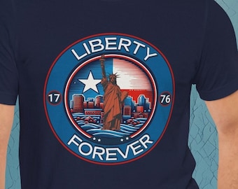 Statue of Liberty Graphic T-Shirt: Patriotic 4th of July Tee