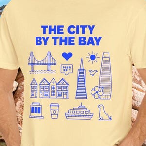 San Francisco Tee, City By The Bay Unisex Tee, Comfortable Summer Tee, San Francisco Gift, Vintage Style Shirt, Travel Souvenir, Casual Wear
