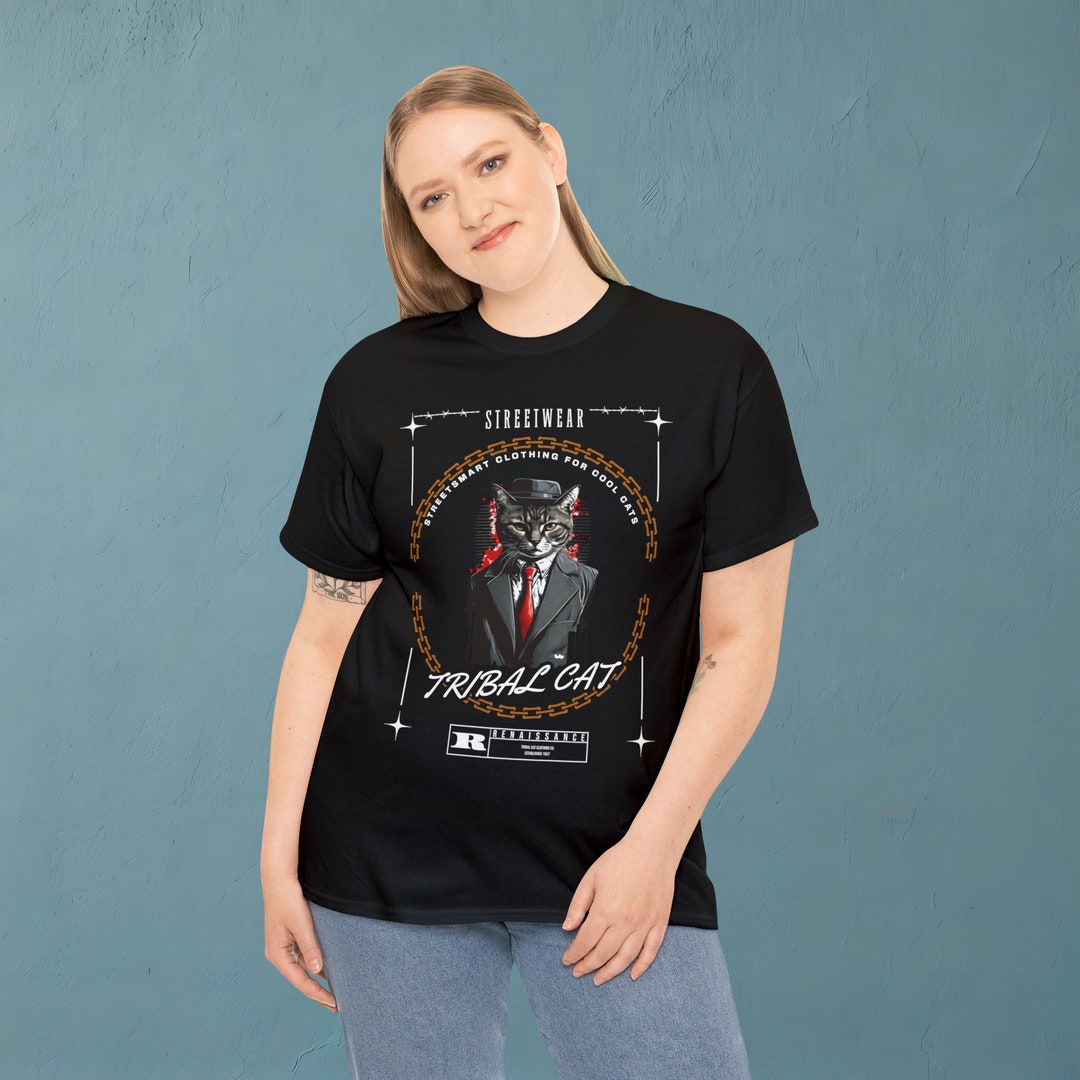 Cat Tee, Tribal Cat Clothing Company, Funny Cat Shirt, Cat Lovers