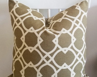 Dekorative Kissen Kissenbezug - Akzent Kissen - Kissen werfen - Taupe braun Creme Geo