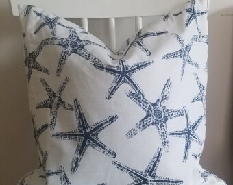 Bleu d’étoile de mer - Housses décoratives de coussin d’oreiller - Oreiller d’accent - Jeter oreiller