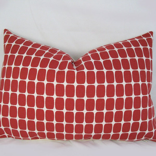 Kravet - Portfolio - Decorative Pillow Cover - Throw pillow - Red Cream