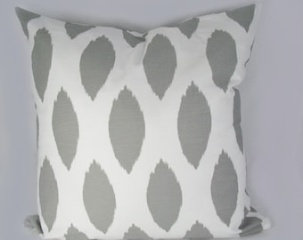 Ikat Grey - Decorative Pillow Cushion Covers - Accent Pillow - Throw Pillow