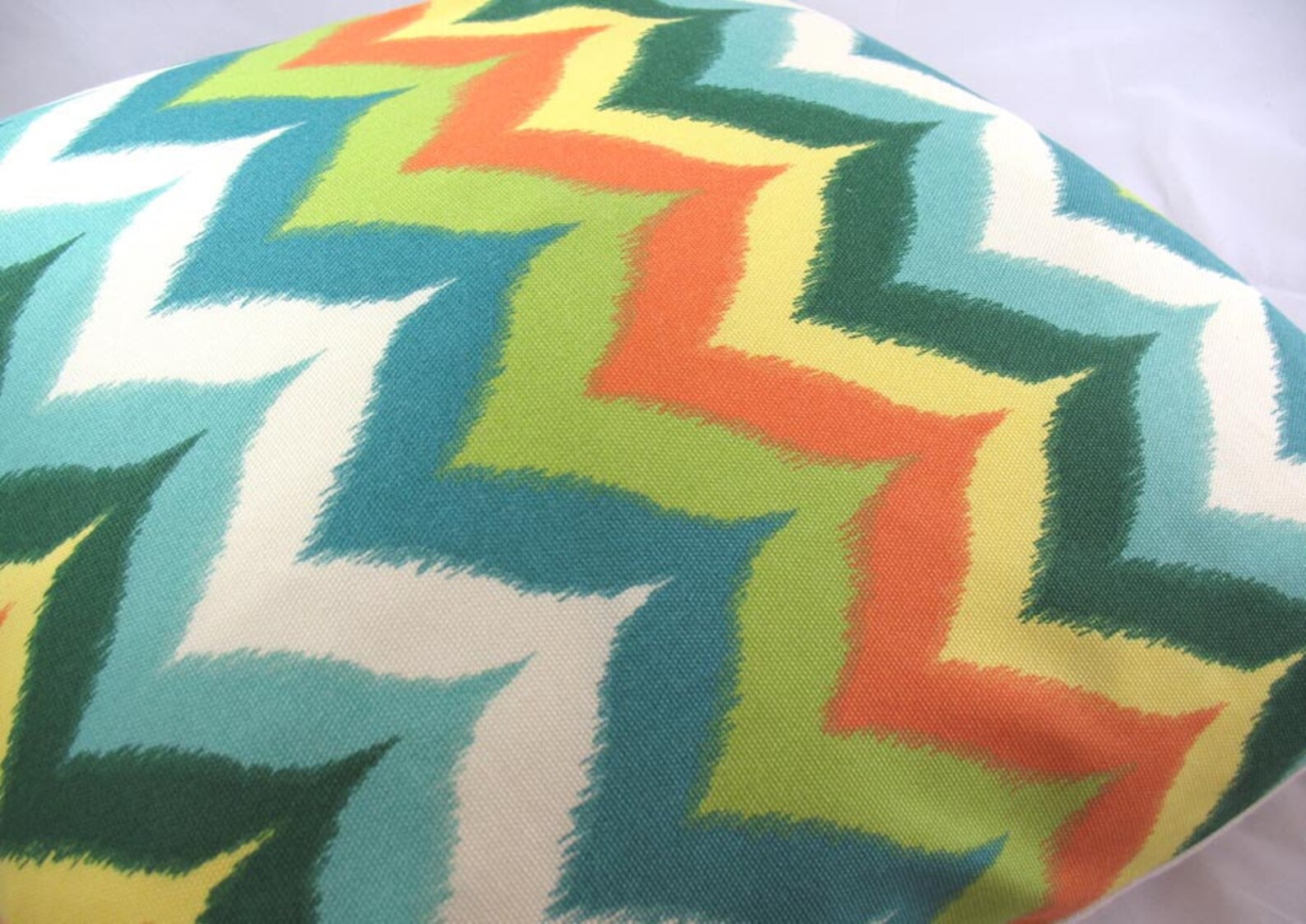 Teal Orange Chevron Decorative Pillow Cushion Covers Accent Pillow