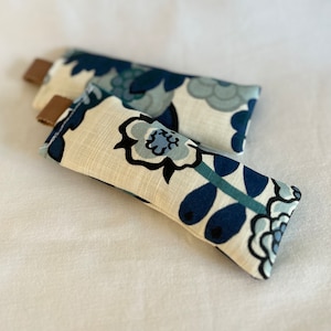 Lavender Sachet Set - Handmade Hostess Gift - 2 Sachets - Natural Dried Lavender - Schumacher Chiang Mai Dragon Blue