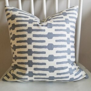 Annie Selke Links Grey, Cream Decorative Pillow Cushion Cover Accent Pillow Throw Pillow image 2