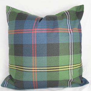 Robert Allen -Traditional plaid moors - navy red  - Decorative Pillow Cushion Cover - Accent Pillow - Throw Pillow