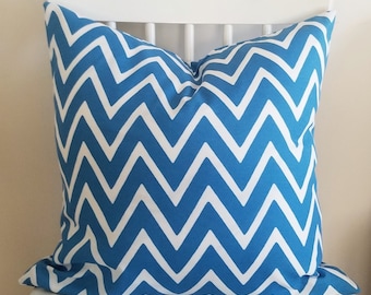 Chevron blau - dekorative Kissen Kissenbezug - Akzent Kissen - Kissen werfen Kissen - Indoor Outdoor - blau weiß