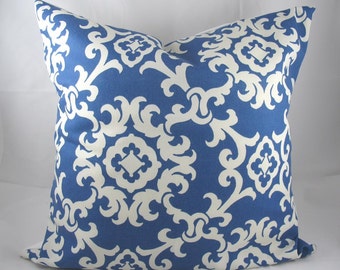 Decorative Pillow Cushion Cover - Accent Pillow - Throw Pillow - Arvin Nautical, Blue - Indoor Outdoor