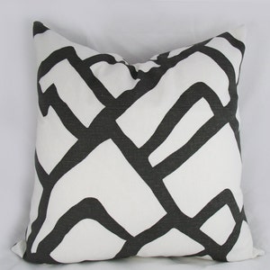 Schumacher Zimba Decorative Pillow Cushion Cover Accent Pillow Throw Pillow Charcoal image 1