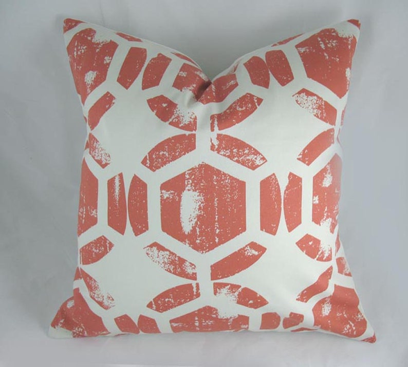 Coral Decorative Pillow Cushion Cover Accent Pillow Etsy