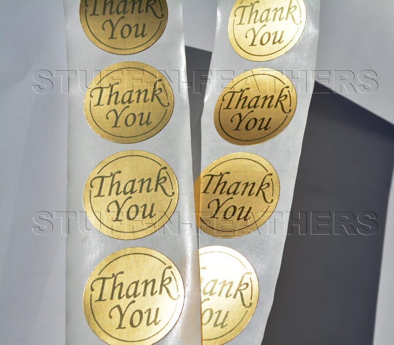 50 Large GOLD Round sticker seals embossed metallic foil stickers 2/"