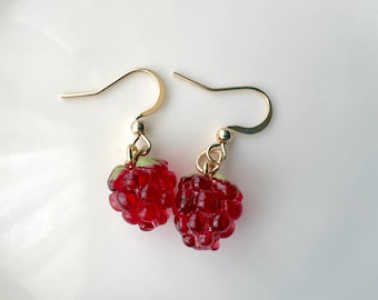 Berry blush drop earrings