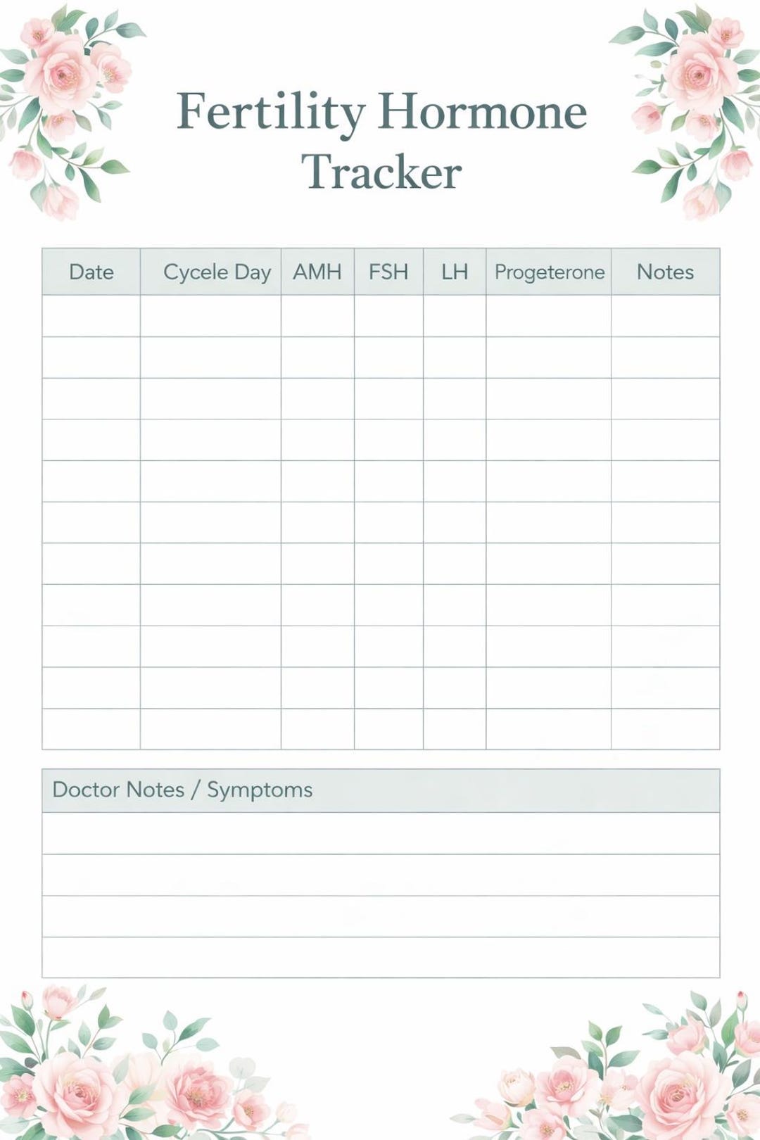 Daily Hormonal Injection Card.pdf Fertility Medication Tracker Printable | IVF Injection Log | TTC ...