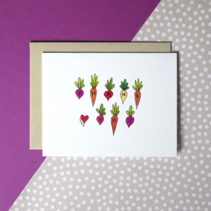 Biglietto di ringraziamento vegetale / fall biglietto di ringraziamento / biglietto di ringraziamento illustrato / biglietto di ringraziamento carino / carta per giardiniere / carta per contadino