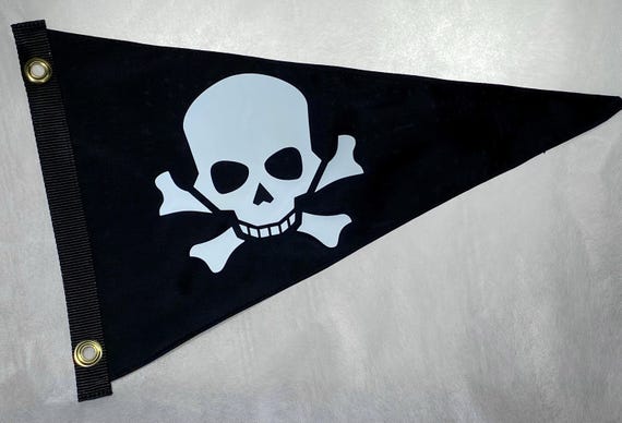 Nautical Jolly Roger Pirate Flag Ensign Burgee
