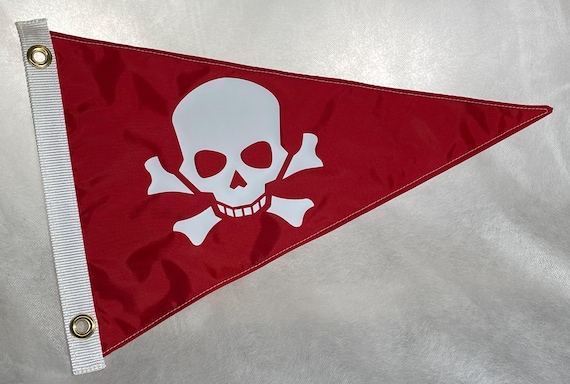 Nautical Jolly Roger Pirate Flag Ensign Burgee