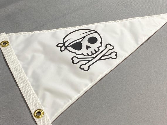 Nautical Jolly Roger Pirate Flag Ensign Burgee