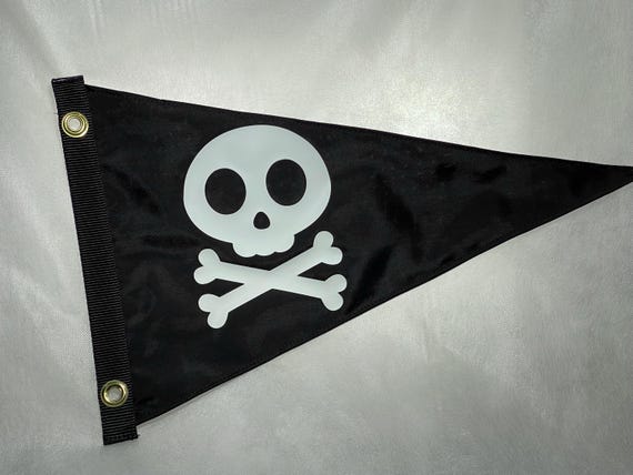 Nautical Jolly Roger Pirate Flag Ensign Burgee
