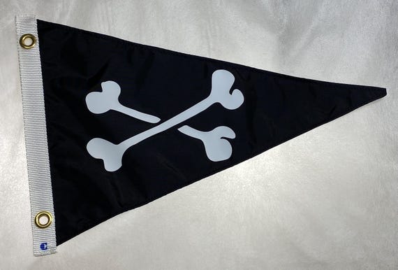Nautical Crossbones Pirate Flag Ensign Pennant