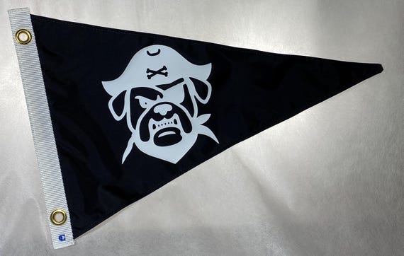 Nautical Jolly Roger Dog Pirate Flag Ensign Burgee