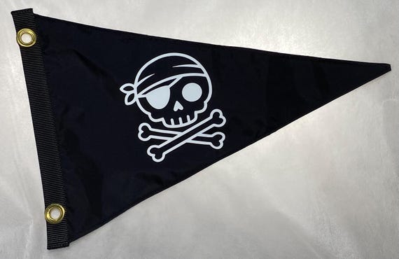 Nautical Jolly Roger Pirate Flag Ensign Burgee