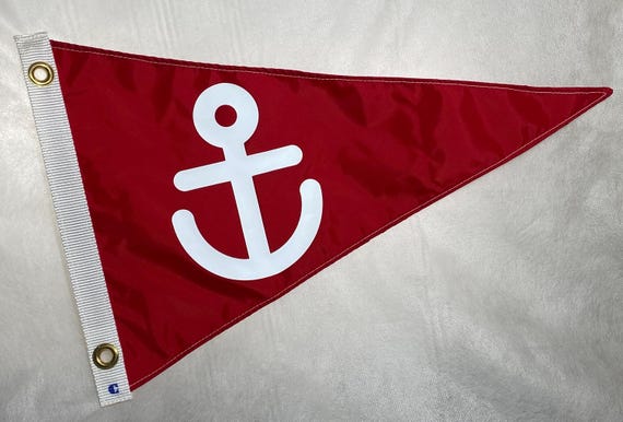 Nautical Anchor Flag Ensign Burgee