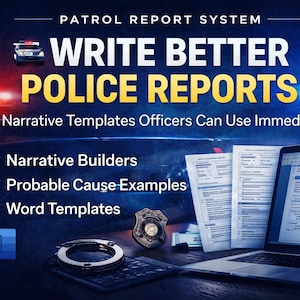 Guida alla stesura di rapporti di polizia / Modelli di narrazione di pattuglia, esempi di PC (PDF)