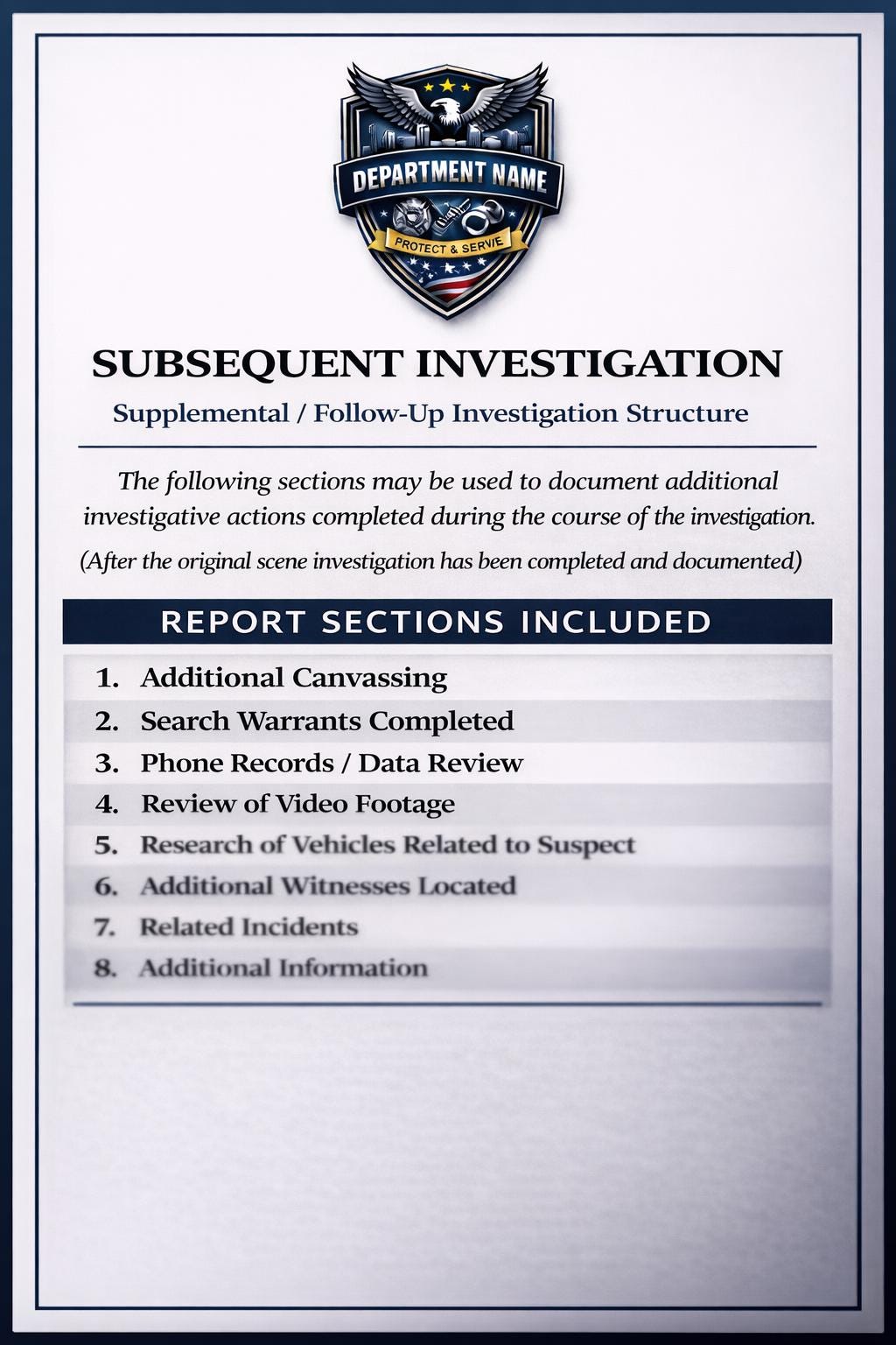 Detective Investigation Report Templates Bundle | Major Crimes ...