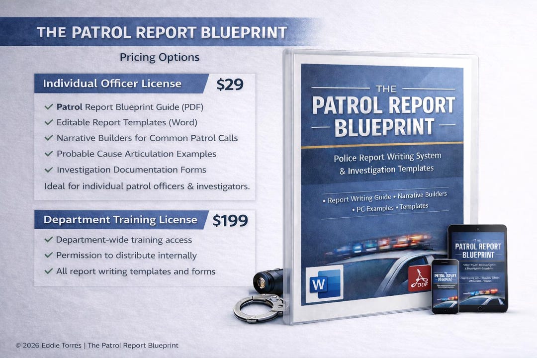 Patrolling Report Patrol Report Checklist (FREE), Training Aid (digital Download) - Etsy