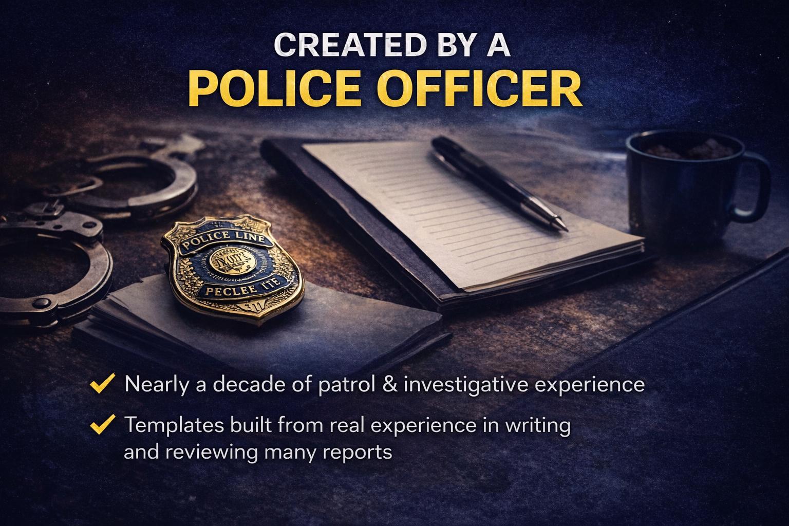 Police Report Writing Guide | Patrol Narrative Templates, PC Examples ...
