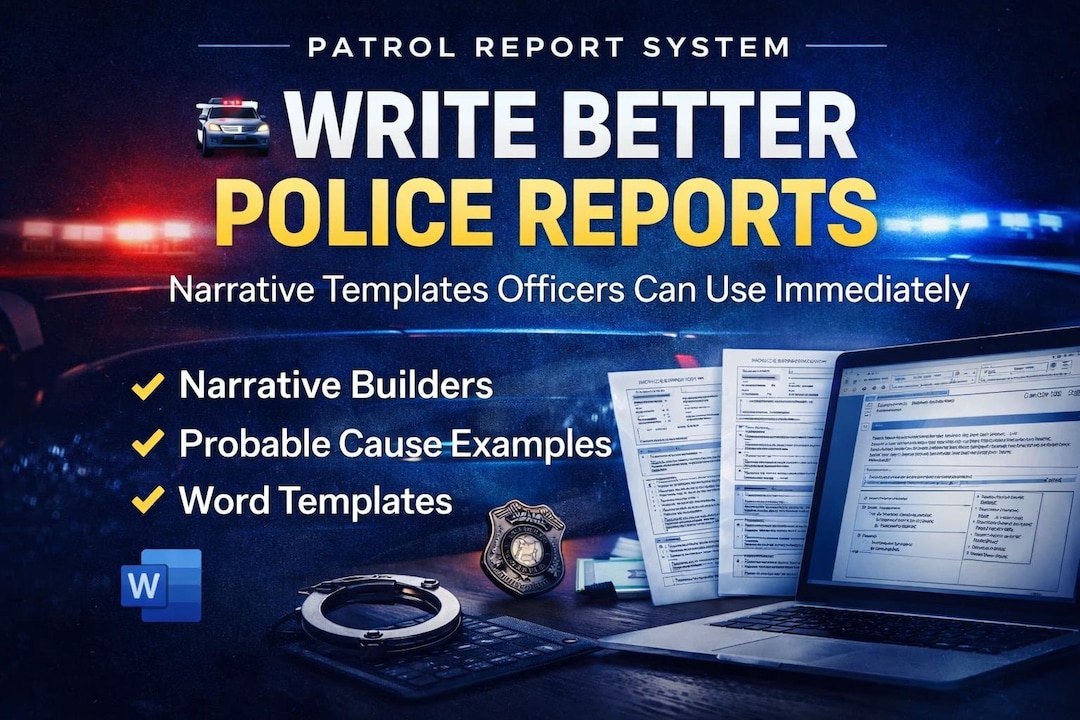 Police Report Writing Guide | Patrol Narrative Templates, PC Examples ...